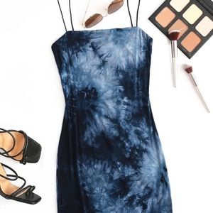 Tie dye slip dress